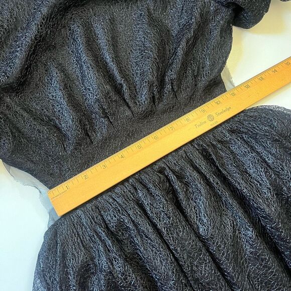 Klesis Lace Black Puff Sleeve Midi Dress Small - Picture 9 of 9